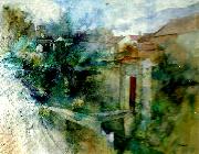 Carl Larsson motiv fran montcourt Germany oil painting artist